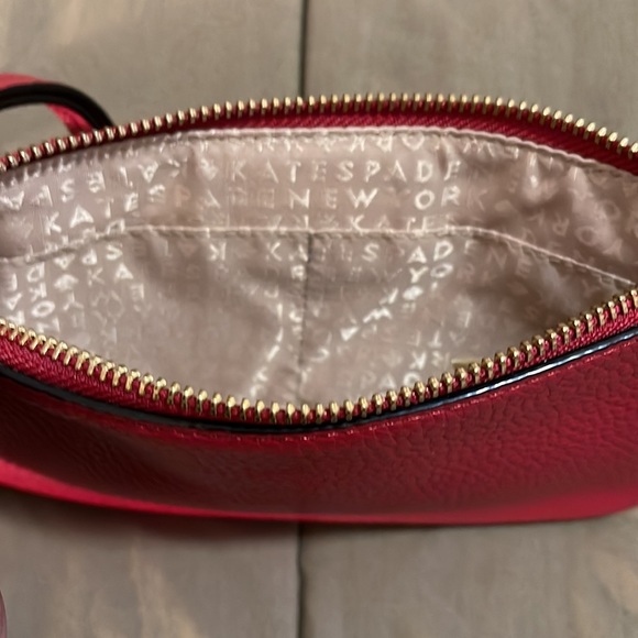 Kate Spade Red Pebbled Leather Wristlet - Picture 3 of 6